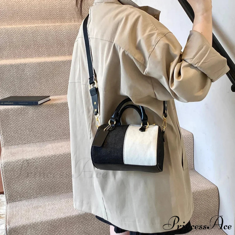 Multicolored Denim Small Crossbody Purse