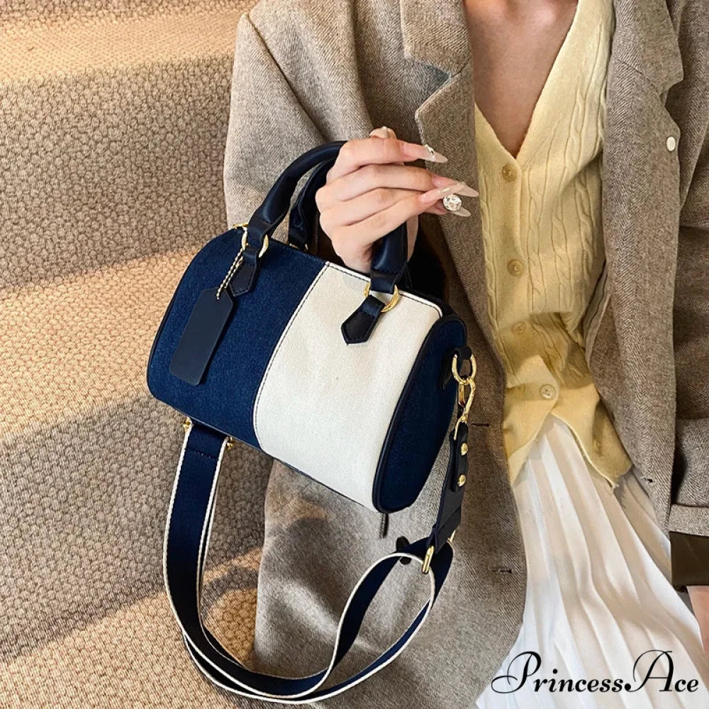 Multicolored Denim Small Crossbody Purse