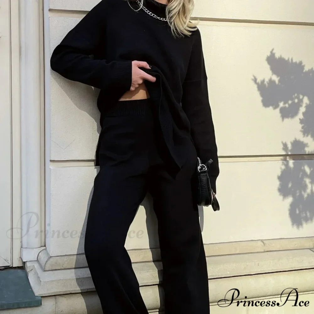 Multicolored High-necked Chunky Jumper