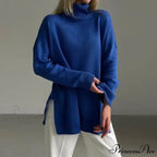 Multicolored High-necked Chunky Jumper