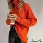 Multicolored High-necked Chunky Jumper