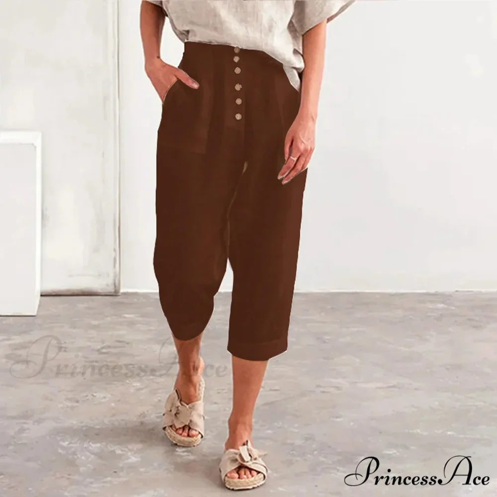 Multiple Clasp Wide Leg Cargo Trousers