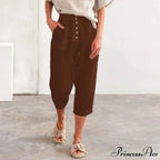 Multiple Clasp Wide Leg Cargo Trousers