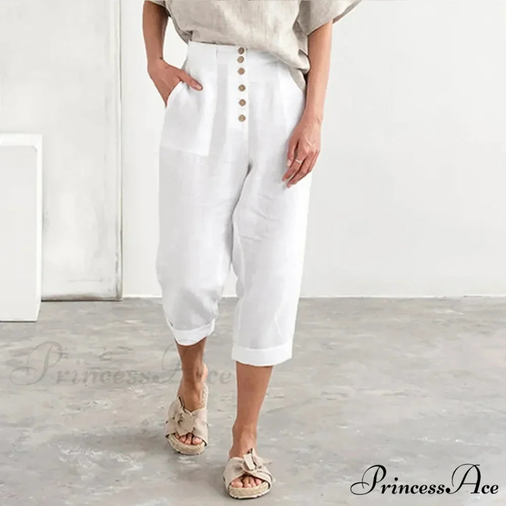 Multiple Clasp Wide Leg Cargo Trousers