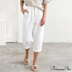 Multiple Clasp Wide Leg Cargo Trousers
