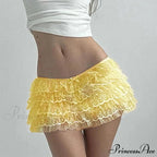 Multiple-Layered Lace A-Line Skirt