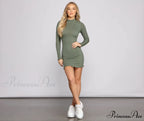 Must-Have Ribbed Stylish Knit Mini Dress