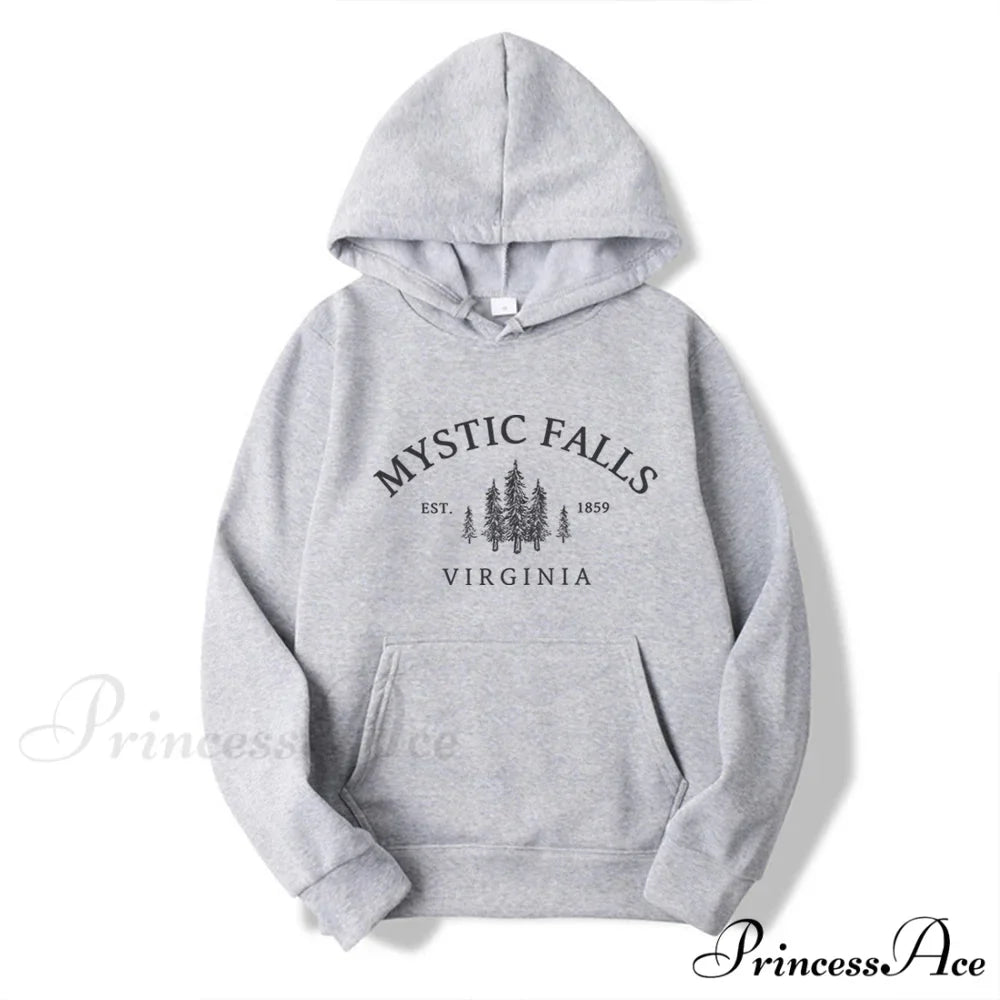 Mystic Falls Virginia Salvatores Vampire Fan Unisex Long Sleeve Christmas Hoodie