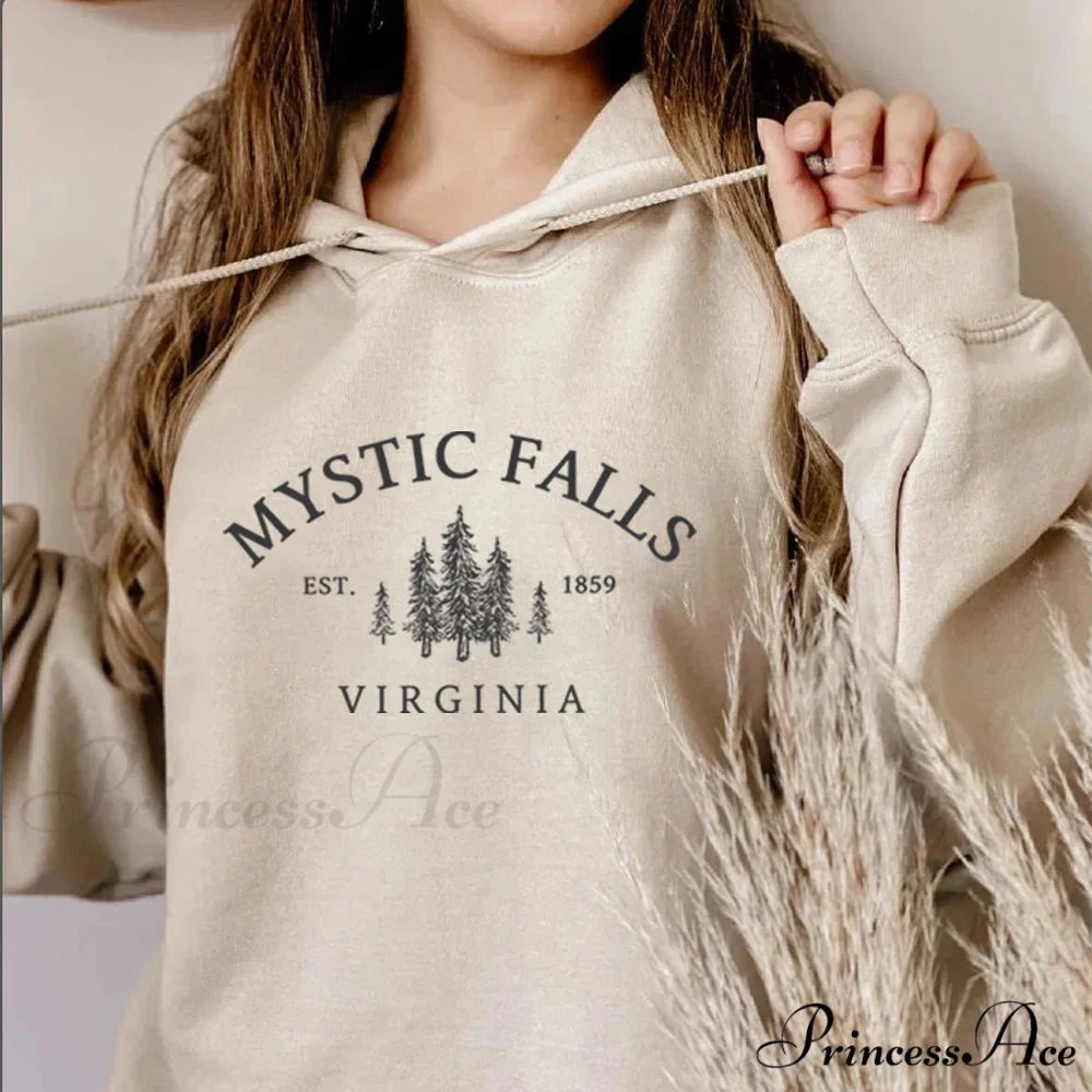 Mystic Falls Virginia Salvatores Vampire Fan Unisex Long Sleeve Christmas Hoodie