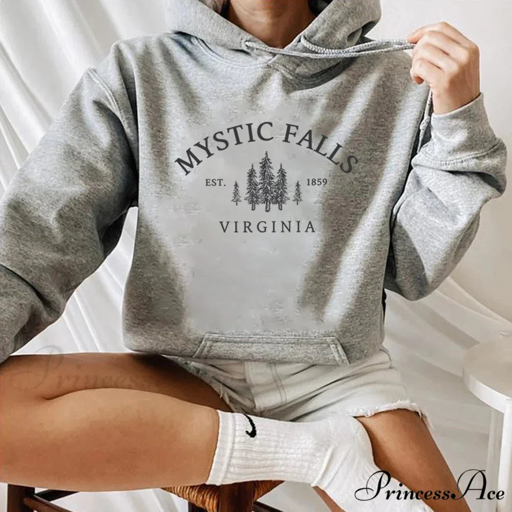 Mystic Falls Virginia Salvatores Vampire Fan Unisex Long Sleeve Christmas Hoodie