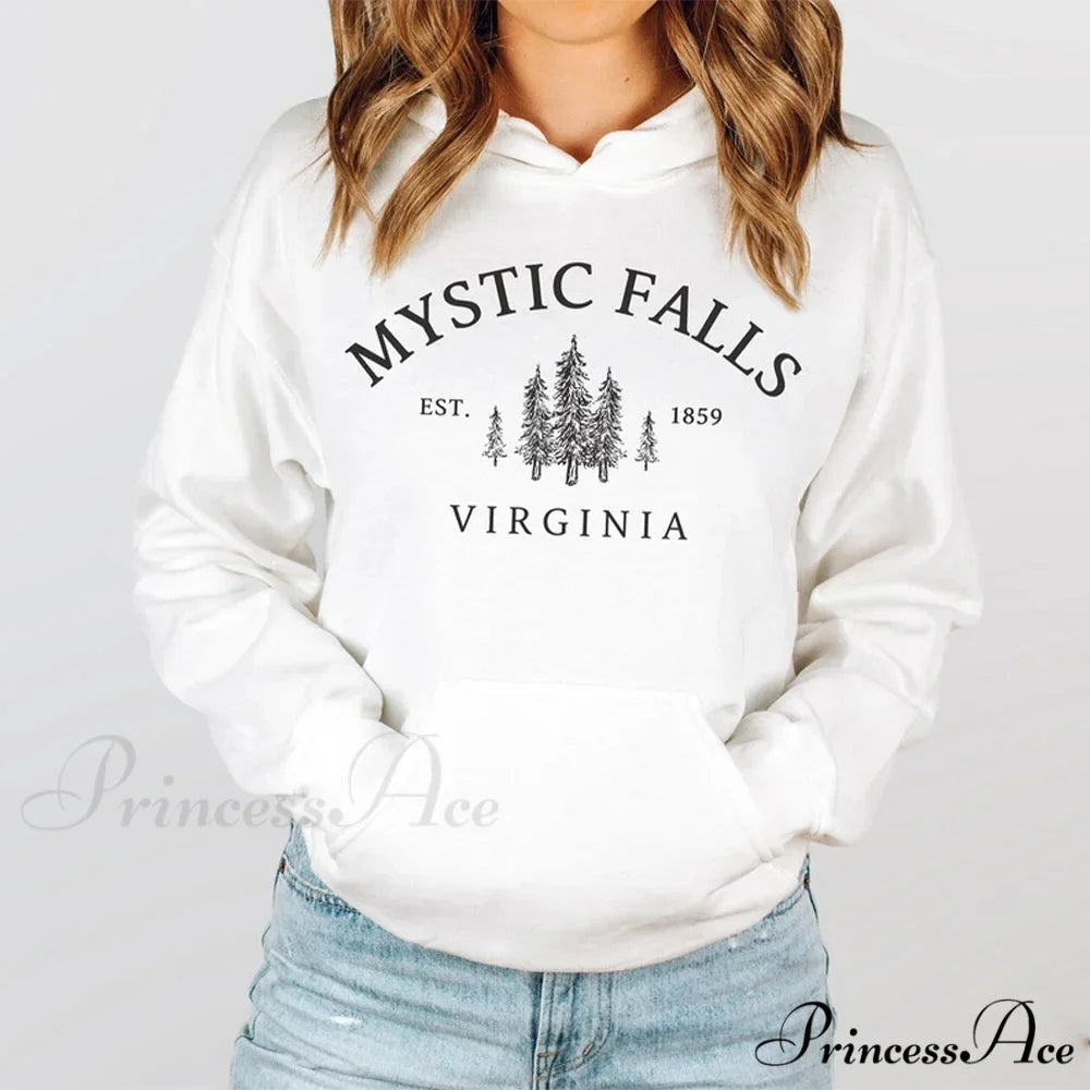 Mystic Falls Virginia Salvatores Vampire Fan Unisex Long Sleeve Christmas Hoodie