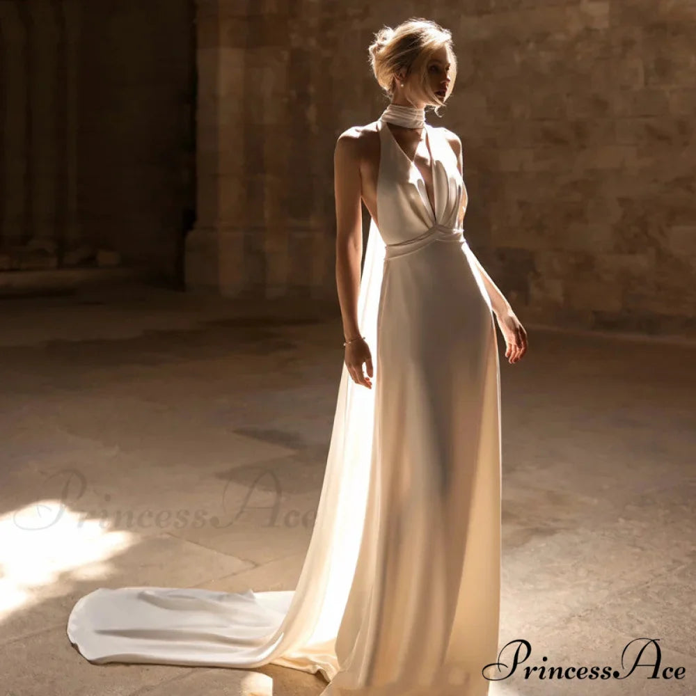 Narrow Slim Tail Wedding Gown