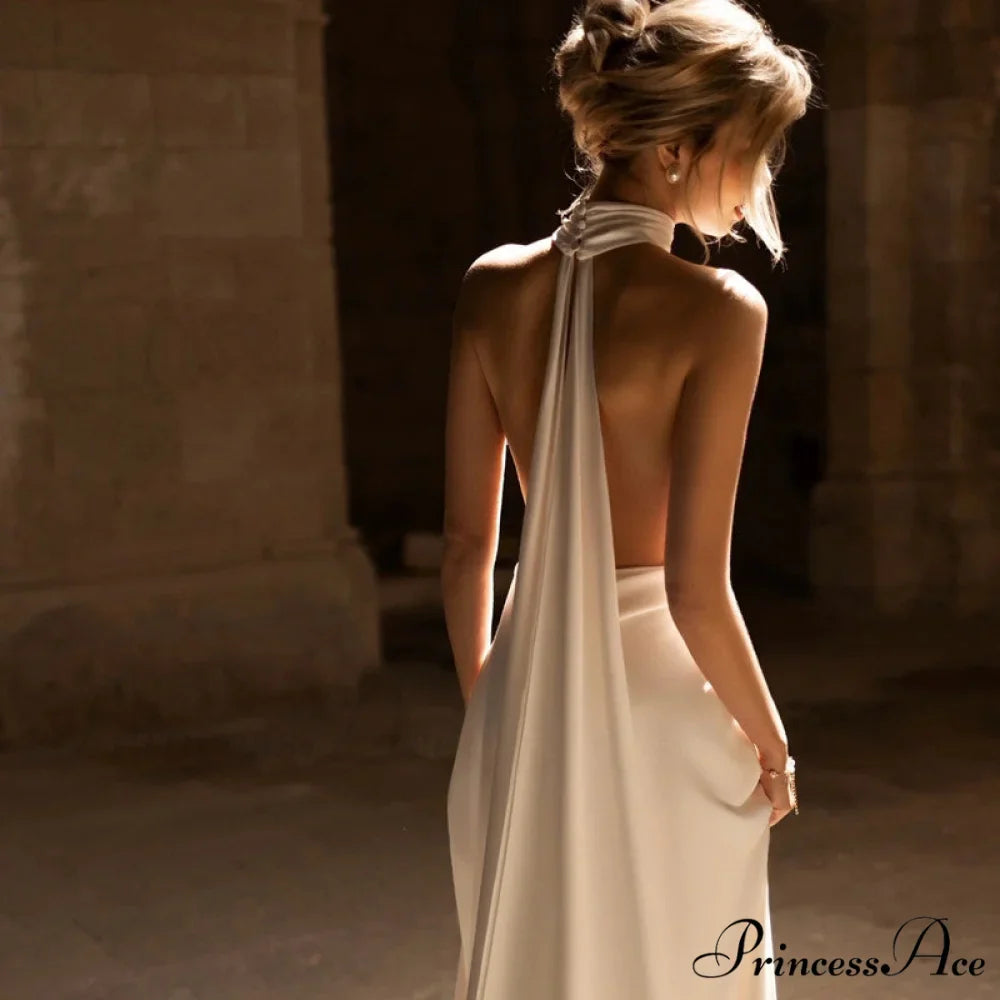 Narrow Slim Tail Wedding Gown