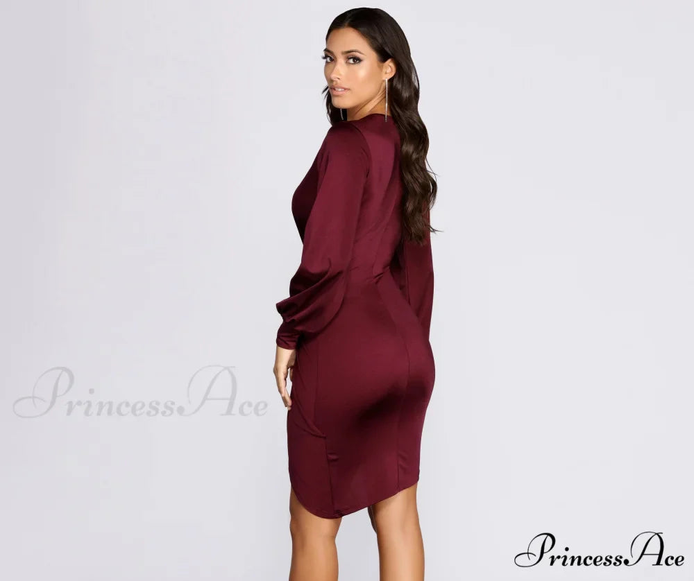 Natural Attraction Stylish Mini Knot Dress