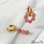 Natural Freshwater New Trend Double Circle Dangle Earrings