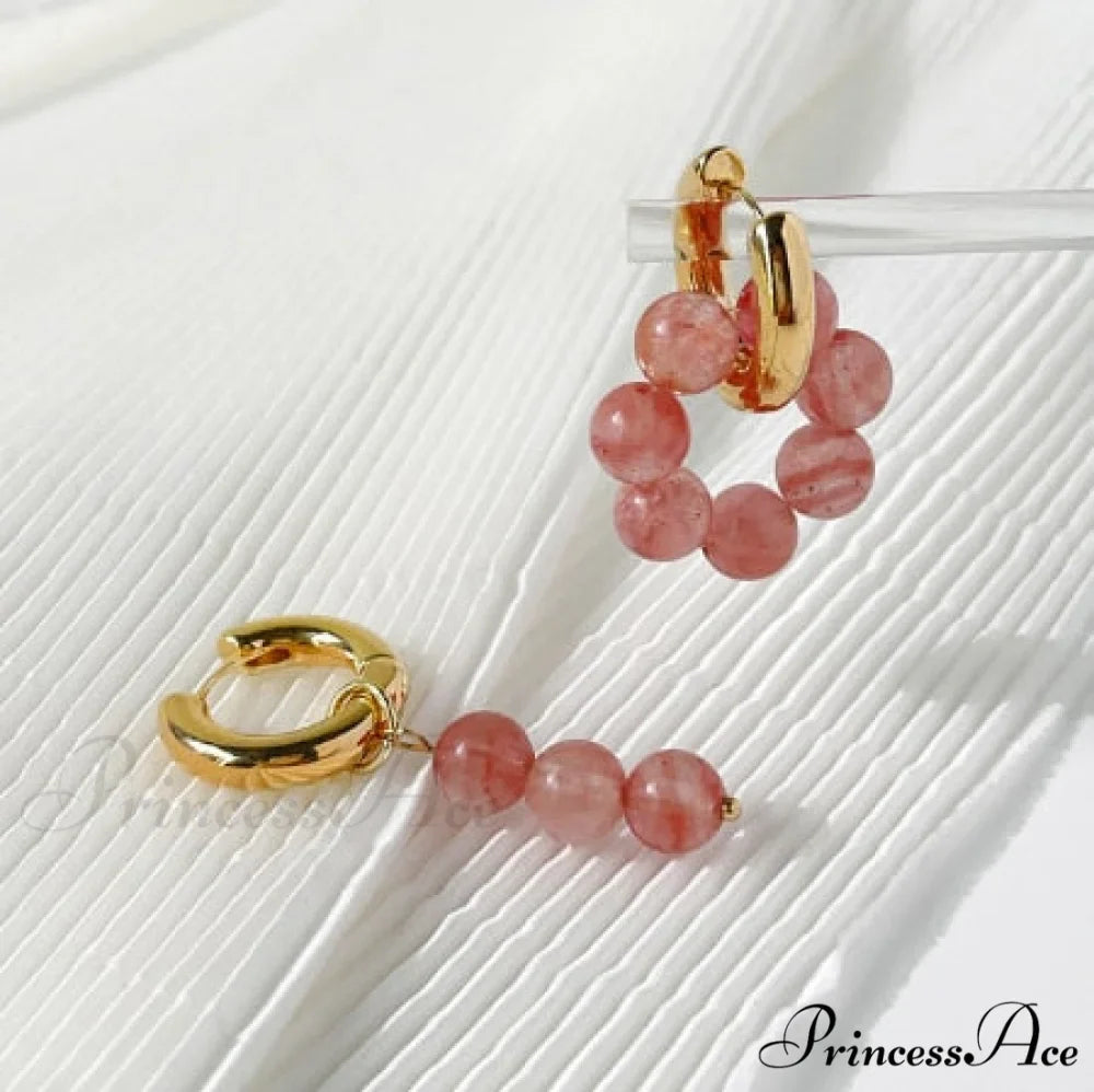 Natural Freshwater New Trend Double Circle Dangle Earrings