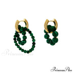 Natural Freshwater New Trend Double Circle Dangle Earrings