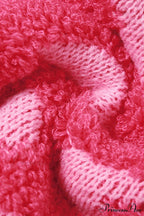 Neck Crop Jacquard V Sweater