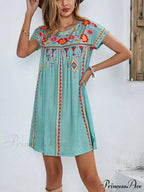 Neck Festive Knitted for Gown Short-Sleeved Round Casual Women