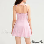 Necktie Band Skater Mini Dress