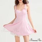 Necktie Band Skater Mini Dress