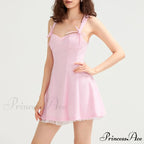 Necktie Band Skater Mini Dress