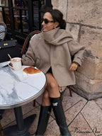 Neckwear Collar Woolen Mixes Brief Coat