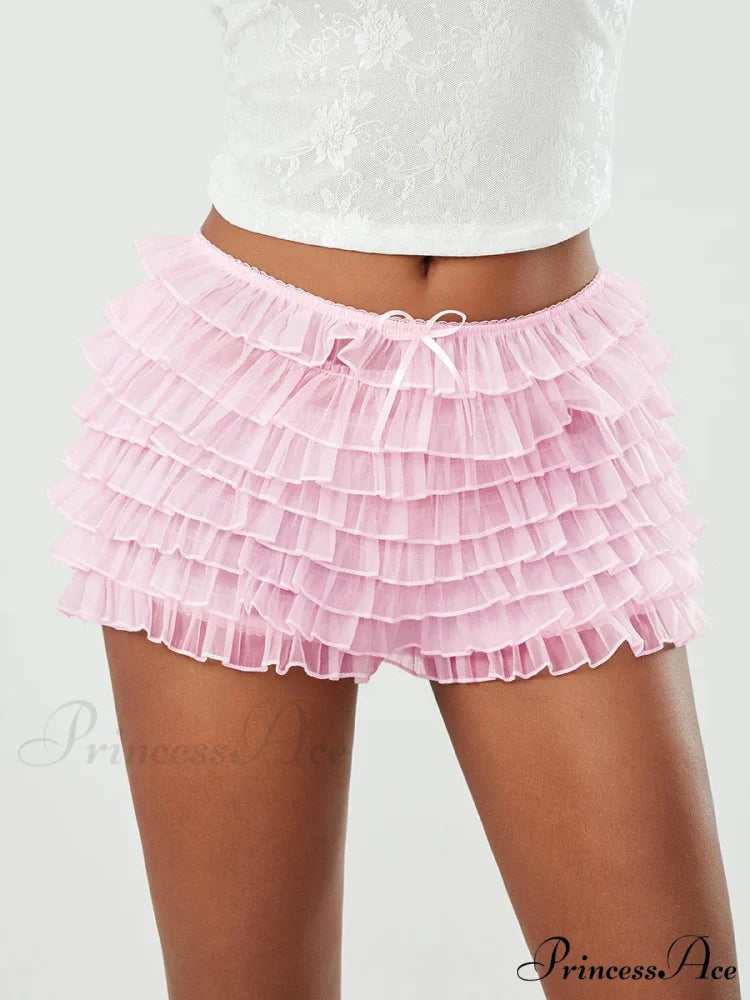 Net Bow Tiered Frill Brief