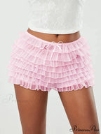 Net Bow Tiered Frill Brief