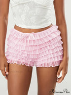 Net Bow Tiered Frill Brief