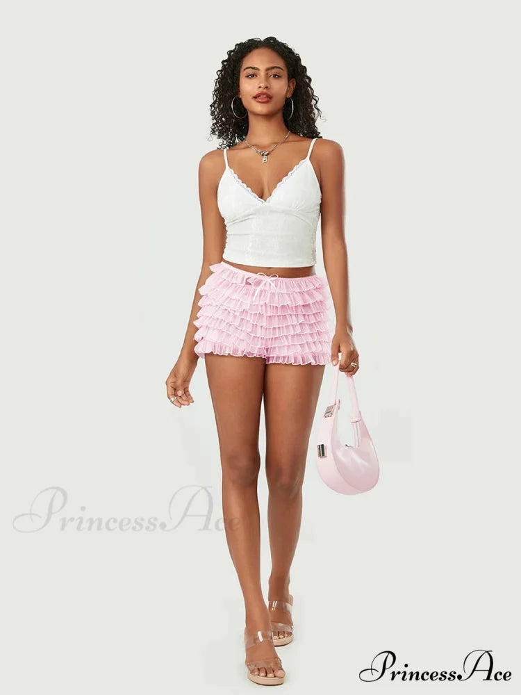 Net Bow Tiered Frill Brief