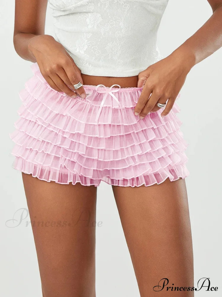 Net Bow Tiered Frill Brief