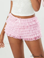 Net Bow Tiered Frill Brief