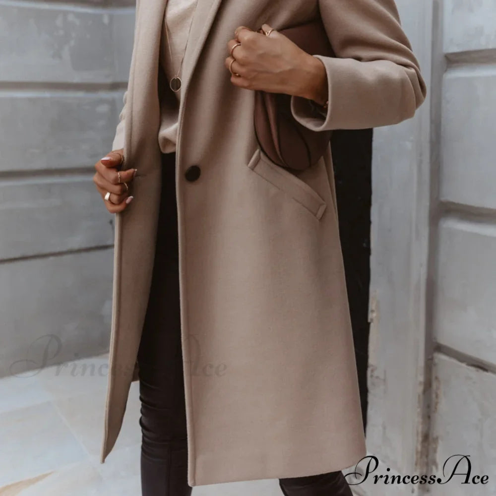 New Arrival Casual Pocket Lapel Overcoat