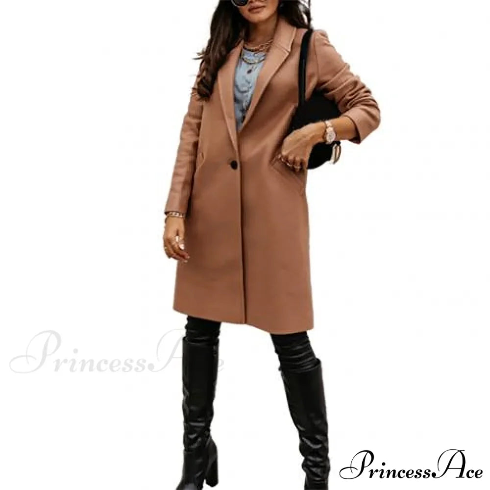 New Arrival Casual Pocket Lapel Overcoat