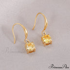 New Arrival Titanium Steel Colorful Stone Earrings