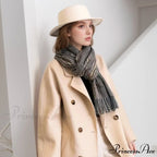 New Autumn Winter Thin Retro Tassel Plaid High-end Classic Elegant Scarf