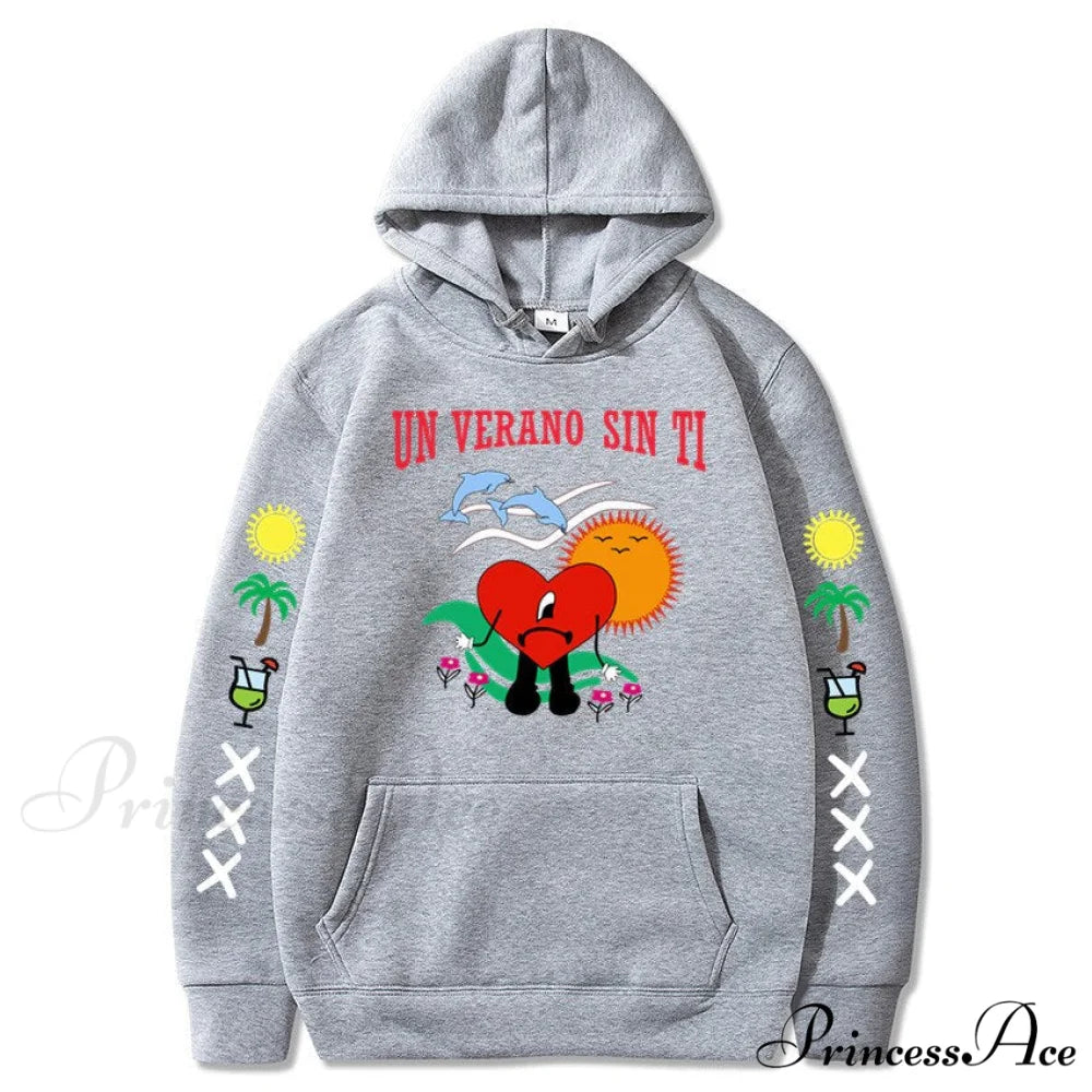 New Bad Bunny Printed Hoodie
