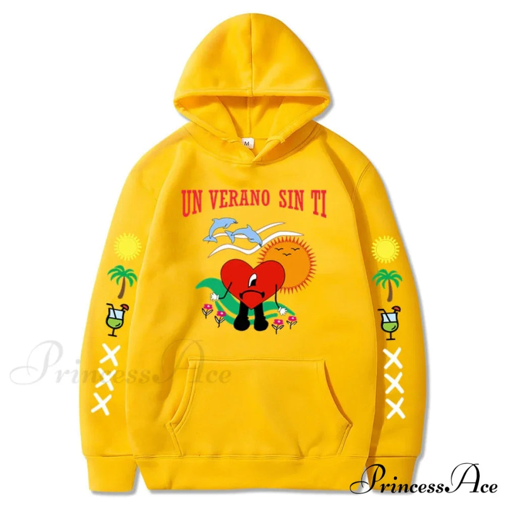 New Bad Bunny Printed Hoodie