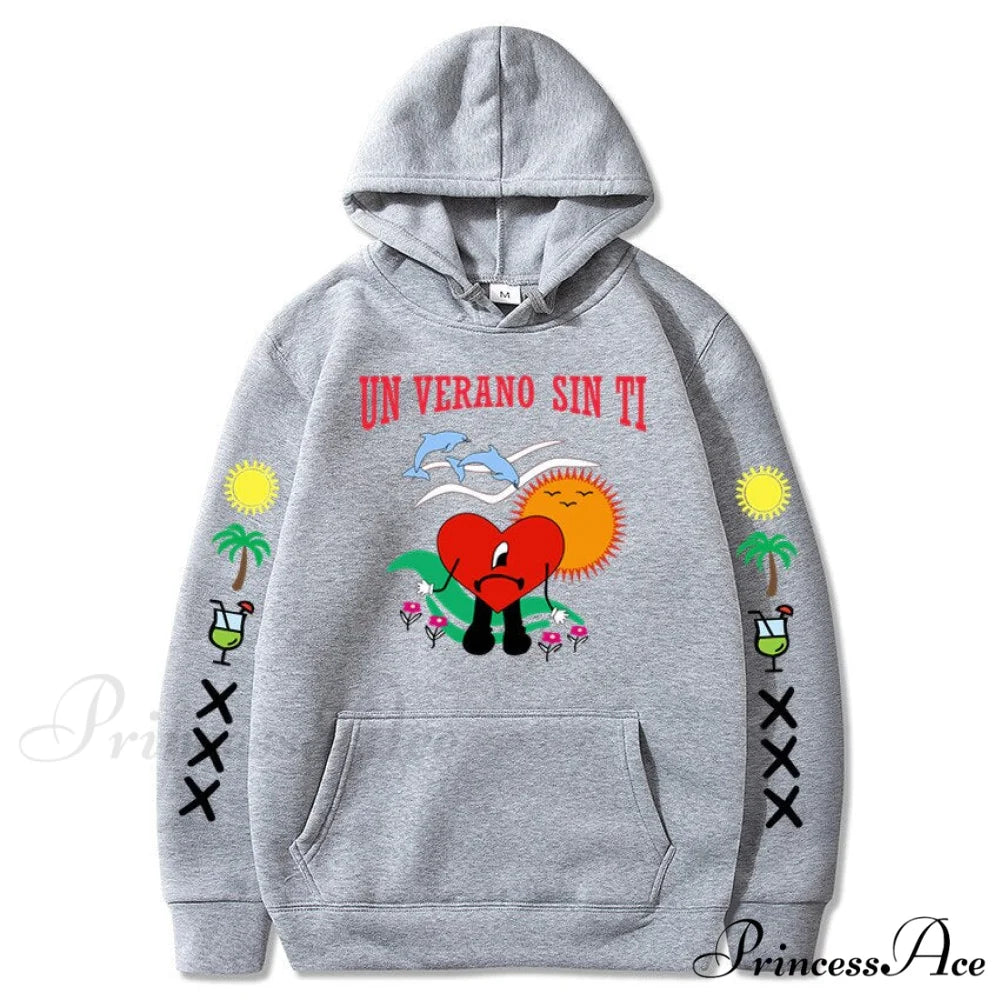 New Bad Bunny Printed Hoodie