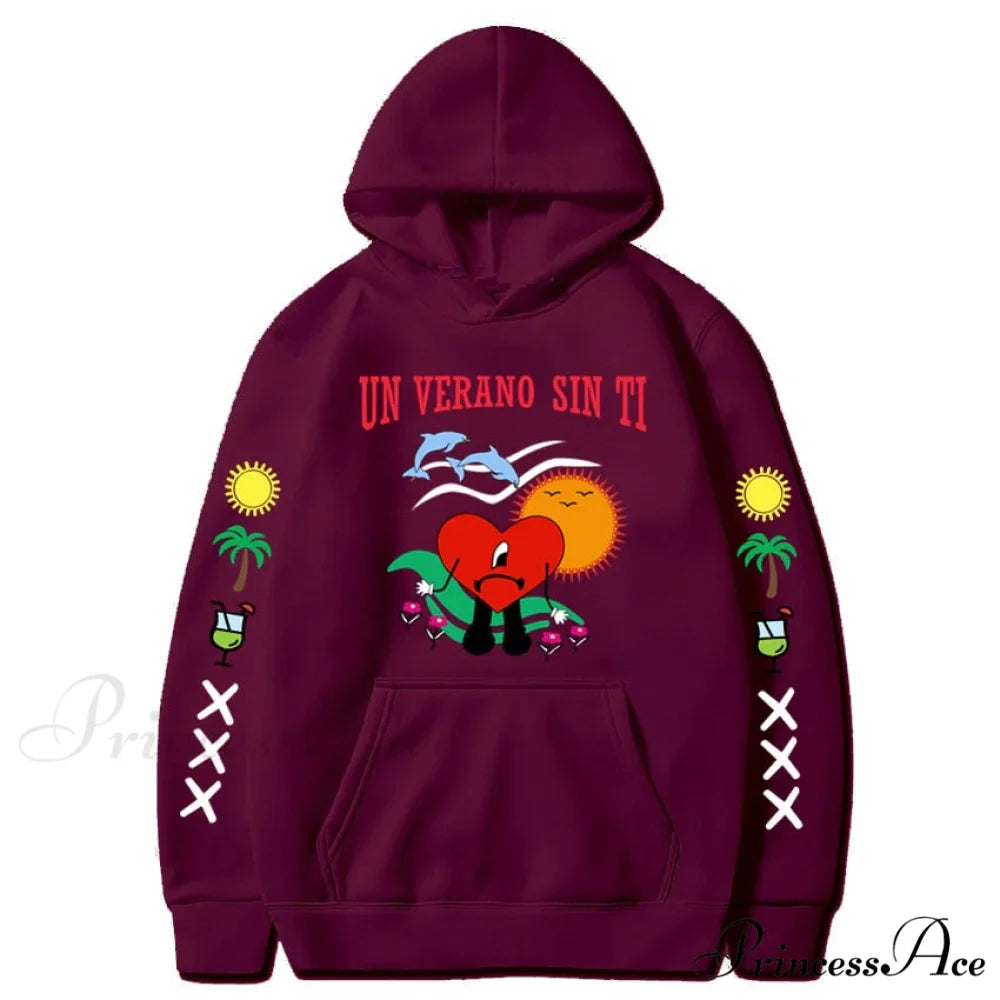 New Bad Bunny Printed Hoodie