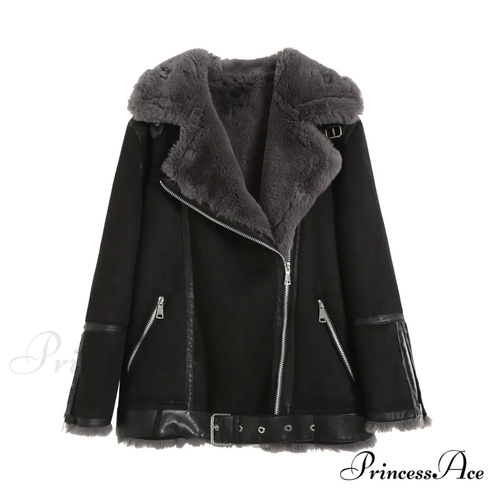 New Faux Leather Double Sided Coat