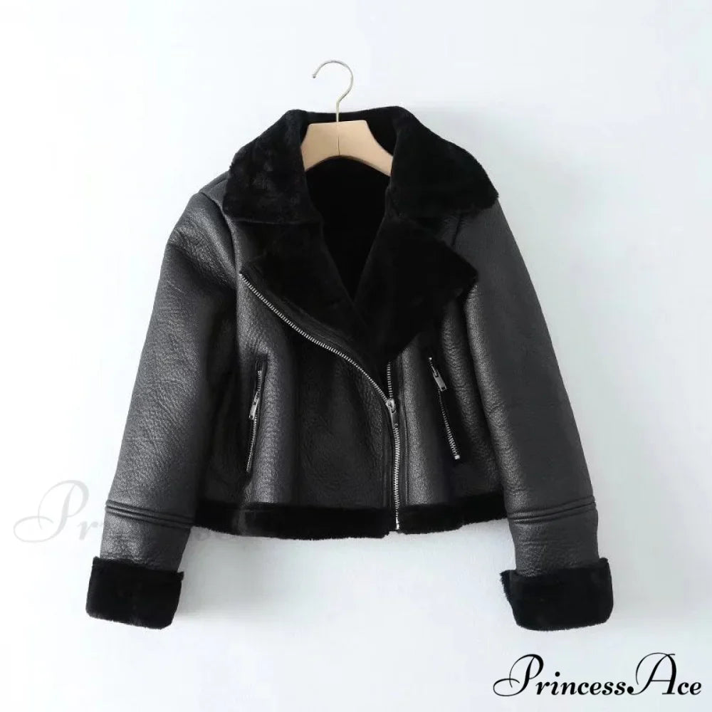 New Faux Leather Double Sided Coat