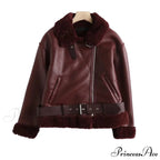New Faux Leather Double Sided Coat