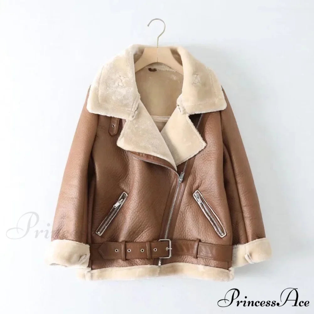 New Faux Leather Double Sided Coat