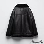 New Faux Leather Double Sided Coat