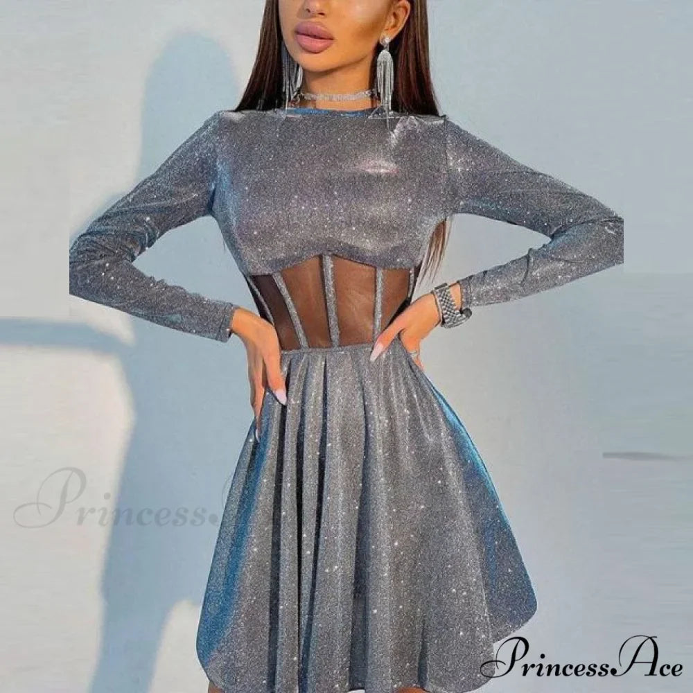 New Femme Sexy hiny Bright Fluffy Dress