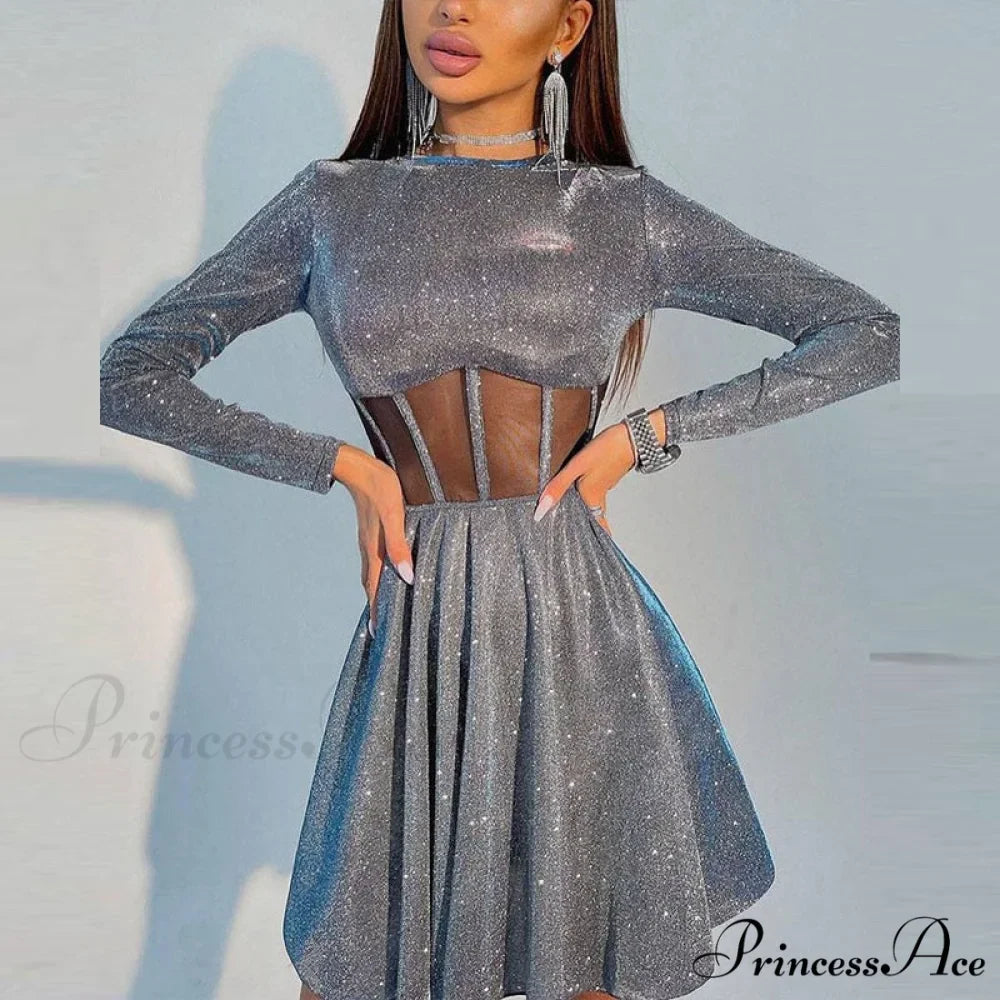 New Femme Sexy hiny Bright Fluffy Dress