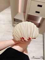New Shell Evening Bag Diamond Pattern Clutch Bag