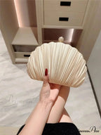 New Shell Evening Bag Diamond Pattern Clutch Bag